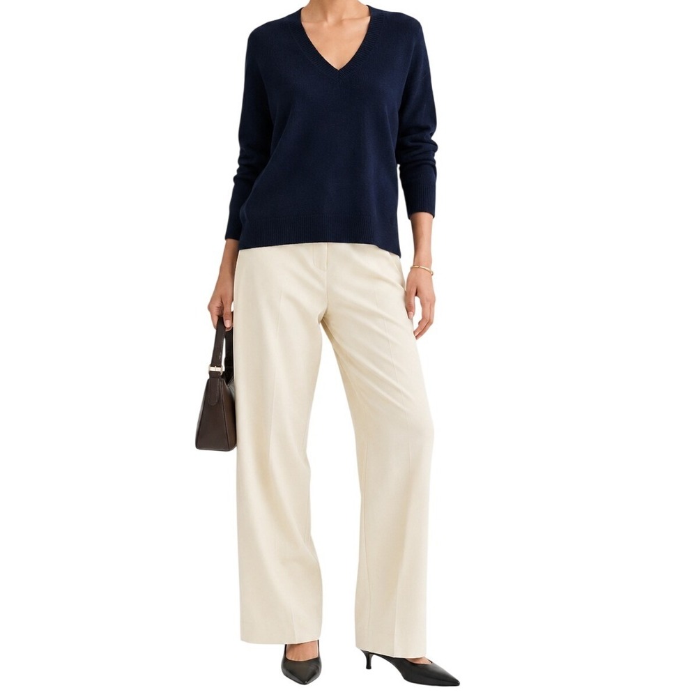 Everlane Navy V-Neck Sweater
